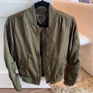 Topshop Green Bomber Jacket
